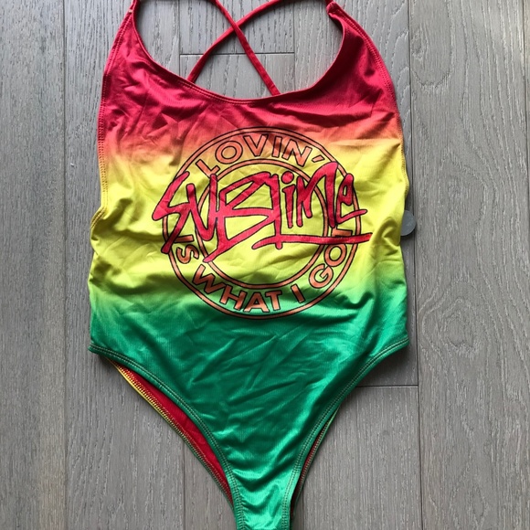 Forever 21 sublime lovin swimsuit bodysuit New - Picture 7 of 7